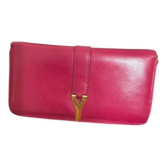 Yves Saint Laurent Pink Zip Around Wallet - Picture 1 of 6